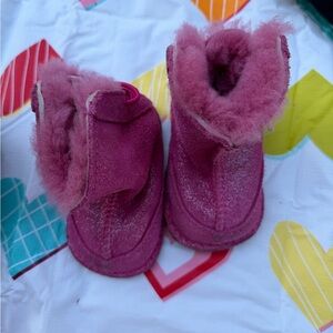 Pink Glitter Walker Ugg Boots infant